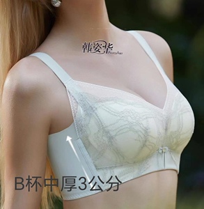 25新款夏韩姿华3537#B杯无钢圈聚拢舒适中厚莫代尔透气内衣女性感