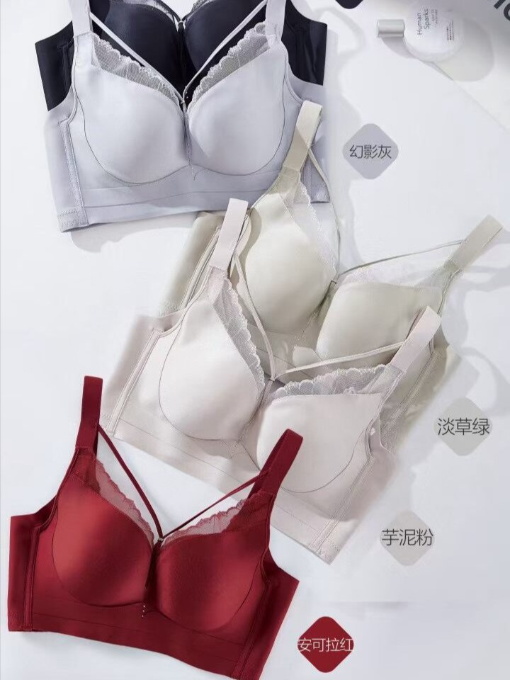 韩姿华3595AB中薄杯无痕固定透气孔内衣女聚拢收副乳防下垂女文胸