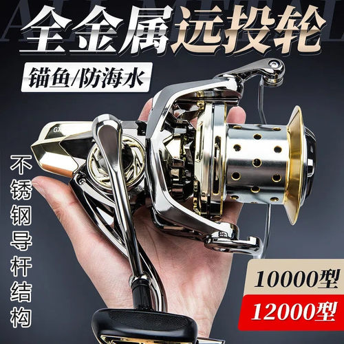 大斜口远投轮防海水锚鱼轮18轴