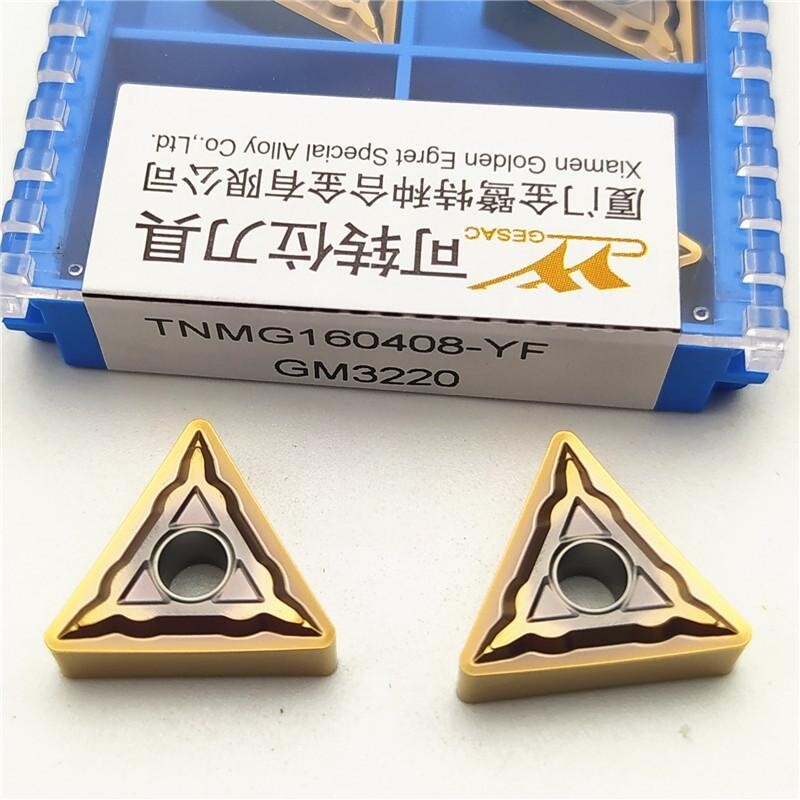 正品厦门金鹭数控刀片三角形双面刀粒不锈钢加工外圆刀TNMG160404