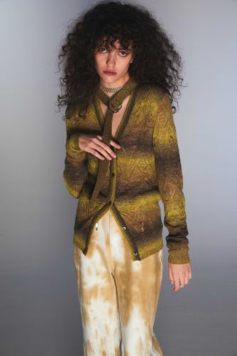 NEANT AW21 S4 马海毛渐变烧花镂空工艺针织开衫