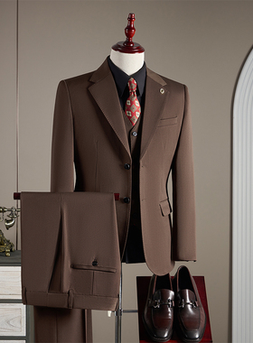【TGH】西服套装男士修身外套新郎结婚礼服商务职业正装TZ2611