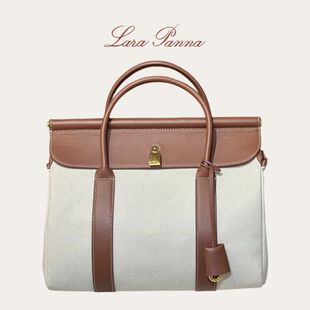 L32大容量手提女大包包 bag 低调奢华LP进口真皮拼帆布包包 Loom