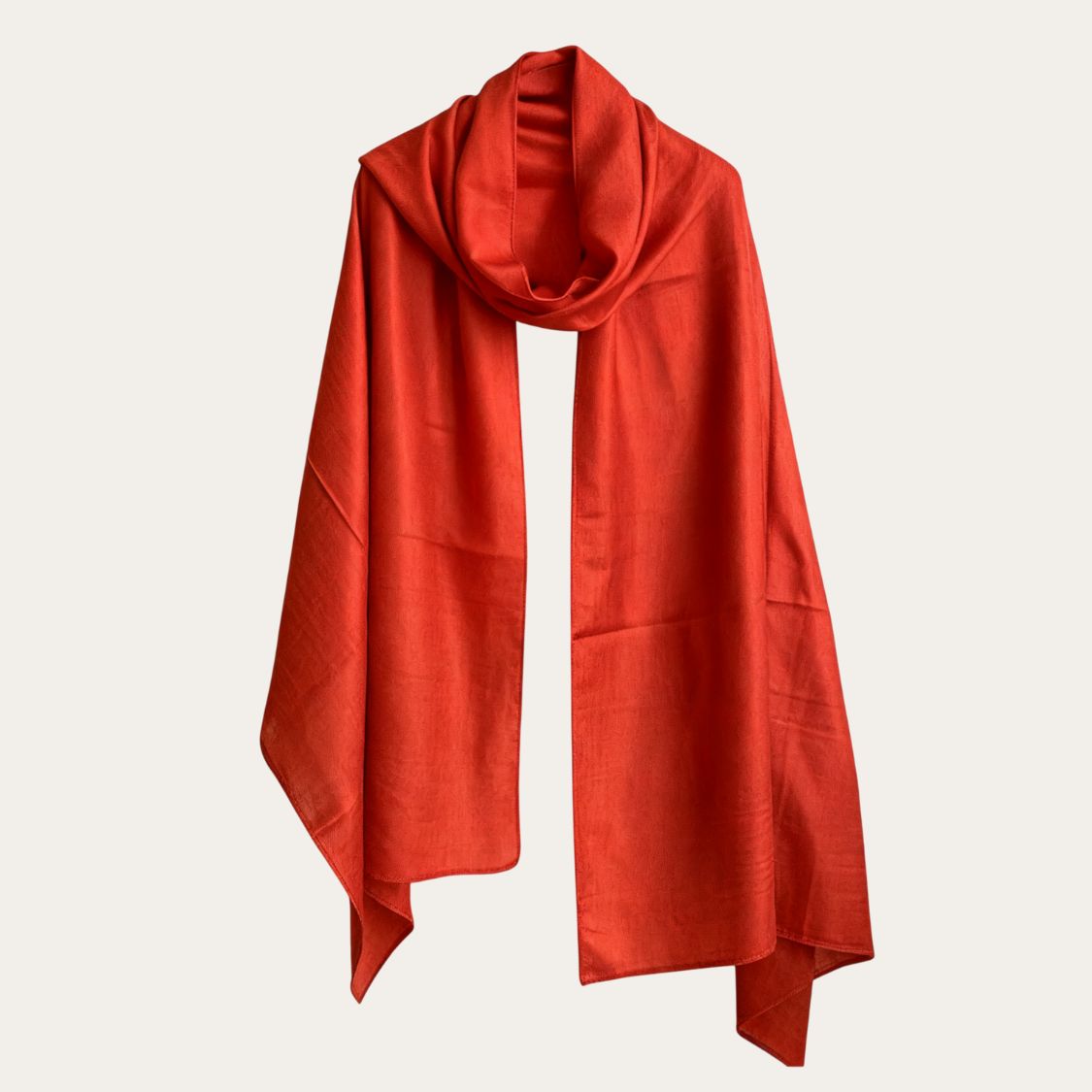 LP同款刺绣薄款纯色羊绒围巾女软糯简约百搭羊绒长巾围脖披肩春秋