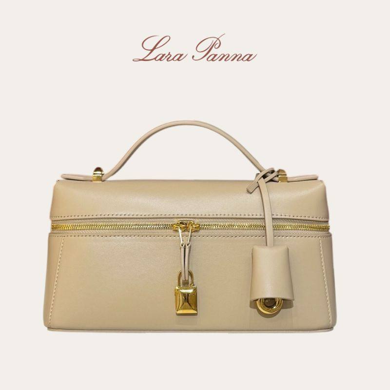 低调静奢李娜同款 LP L23 Extra Bag 盒子包手提包新款帆布拼皮