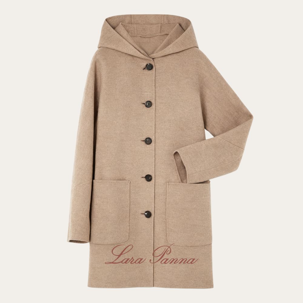LP同款 Kian Coat 2025秋冬高品质连帽羊绒羊毛大衣中长款