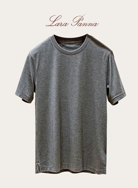 【4500 LP 限定】 男士老钱风通勤圆领 T恤  夏季高端通勤短袖