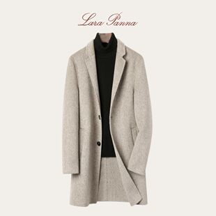 LP/BC同款新双面大衣男中长款青年修身加厚内胆羊毛风衣毛呢外套
