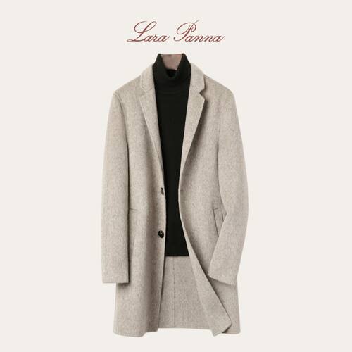 LP/BC同款新双面大衣男中长款青年修身加厚内胆羊毛风衣毛呢外套