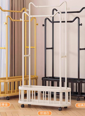 晾衣架落地衣帽架可移动家用挂衣架室内简易网红风猫耳衣服架子
