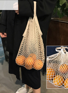 网兜包手提袋买菜包网洞可折叠超市水果购物袋手工编织环保可定制