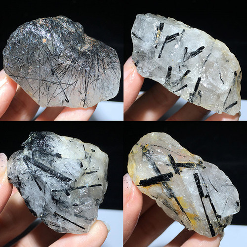 黑发晶黑碧玺天然摆件原矿石造景