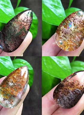 天然情侣款绿幽灵吊坠挂件装饰品