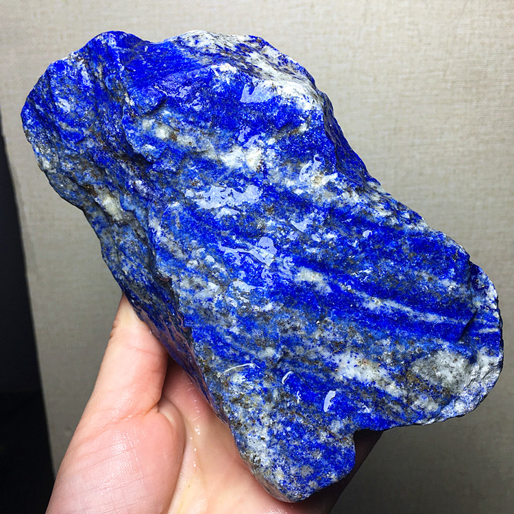 天然青金石原石大块雕刻料蓝色矿物标本颜料家居办公桌面装饰摆件