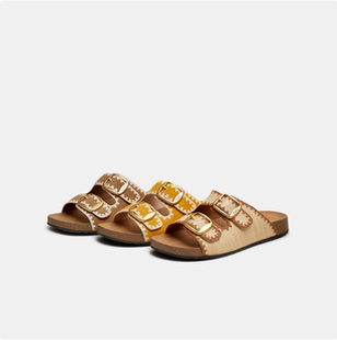 专柜正品他她2025夏款女鞋复古撞色勃肯拖鞋休闲厚底凉拖7GN03BT5