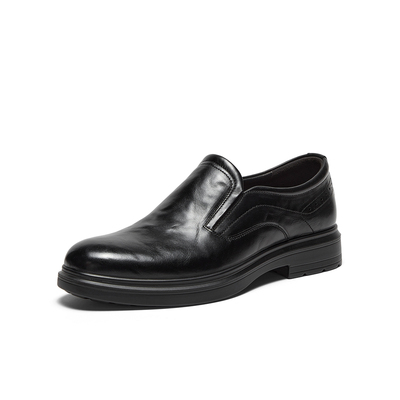 BATA/拔佳男鞋通勤一脚蹬乐福鞋