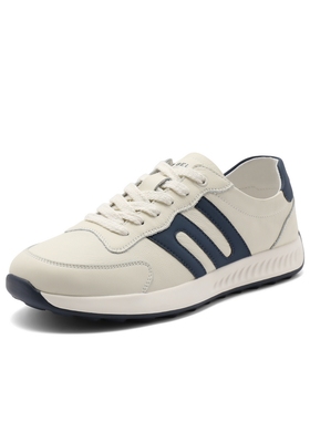 专柜正品百丽2024秋款男鞋复古撞色运动休闲鞋户外阿甘鞋8LS01CM4