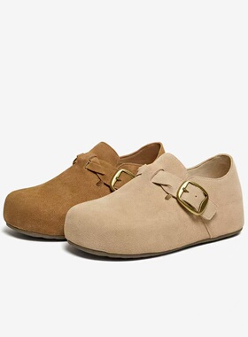 专柜正品TATA他她女鞋2026春款勃肯休闲百搭内增高深口鞋4XN05AM6