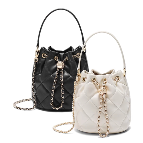 Belle/百丽单肩斜挎手提水桶包