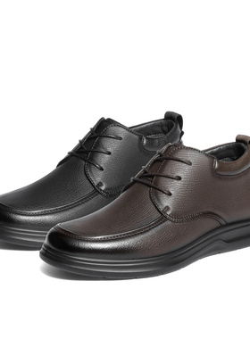 专柜正品森达2025冬季新款男鞋休闲皮鞋舒适软面商务皮鞋1ZD01DM5