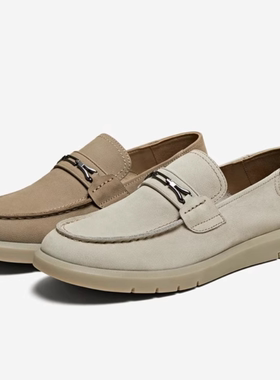 专柜正品他她2025夏款男鞋商务休闲乐福鞋一脚蹬英伦皮鞋VMS01BM5