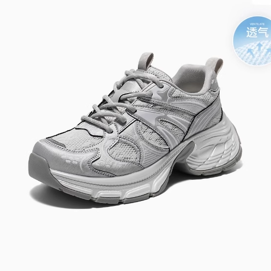 Belle/百丽女透气网面老爹鞋厚底