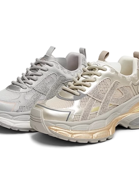 专柜正品他她2025春款女鞋厚底老爹鞋百搭增高运动休闲鞋CZ207AM5