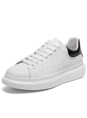 专柜正品百丽2024春款男鞋厚底撞色小白鞋轻便休闲板鞋8HT01AM4