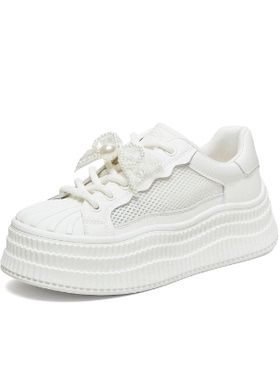 专柜正品他她2026夏新款女鞋小白鞋时尚休闲百搭厚底板鞋G3U01BM6