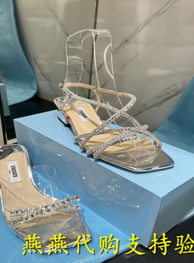 专柜正品思加图2025夏女鞋凉拖鞋透明高跟凉鞋EC401BT5  EI412BL5