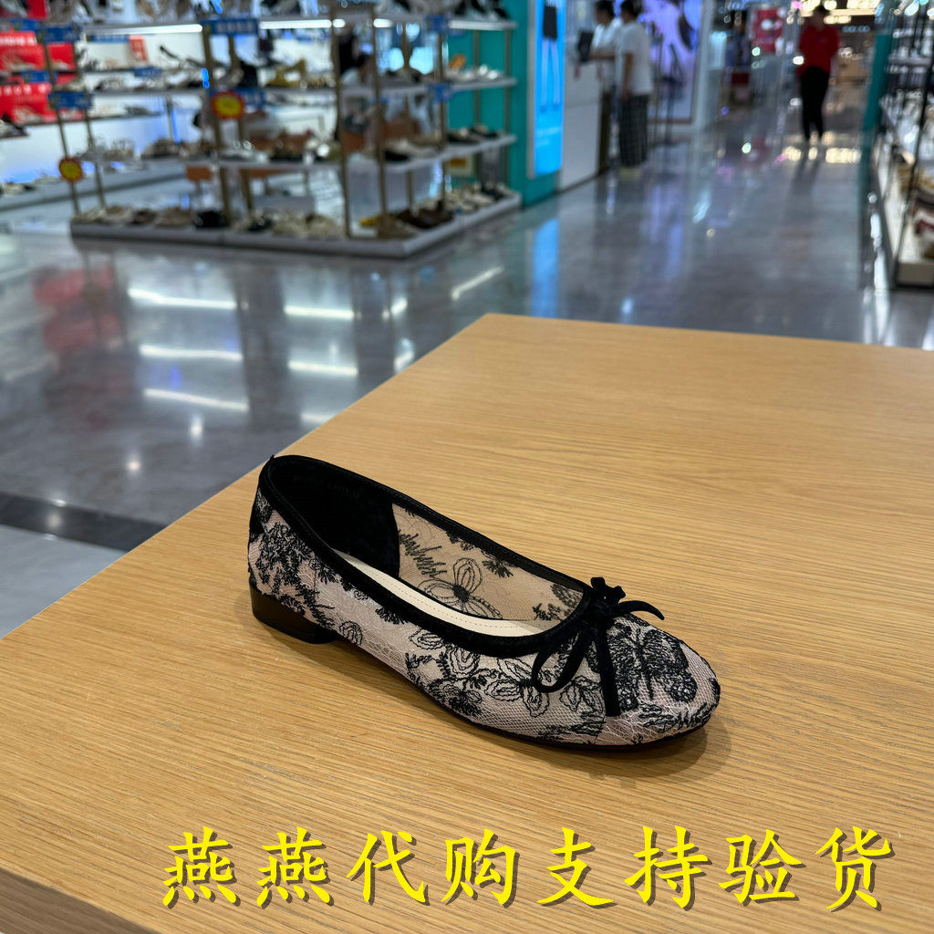 专柜正品思加图2025秋款女鞋新中式优雅蕾丝鞋一脚蹬单鞋EGV03CQ5