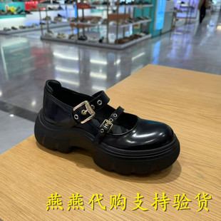 玛丽珍小皮鞋 专柜正品 思加图2025春款 女鞋 ESF19AA5 厚底增高单鞋