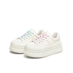 他她2026春款 百搭增高板鞋 女鞋 休闲鞋 GNG04AM6 厚底小白鞋 专柜正品