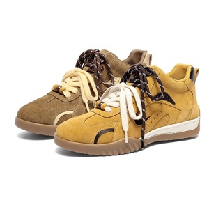 专柜正品森达2025冬新款女鞋月牙德训短靴撞色运动高帮鞋4NR45DD5