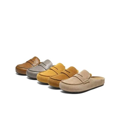 专柜正品百丽海鸥吐司半包勃肯拖鞋2026新款舒适包头拖鞋F5V1DBH6