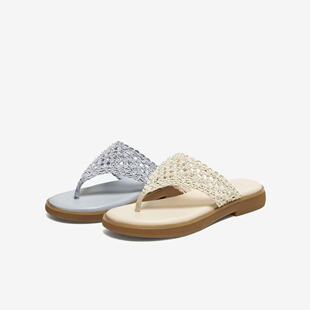 简约百搭时尚 女拖鞋 休闲人字拖Y2Y01BT6 TATA他她2026夏款 专柜正品