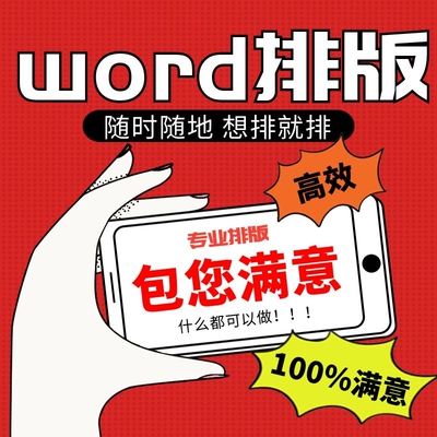word文档排版格式修改编辑代做生成目录奇偶页眉页脚页码制作表格