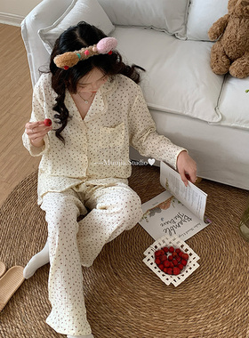 幕丝佳8106春季女士A类100%棉双层纱家居服套装