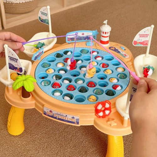 儿童小孩电动旋转钓鱼玩具