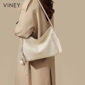 Viney包包女款2026新款女包夏季真皮单肩腋下包大容量通勤hobo包
