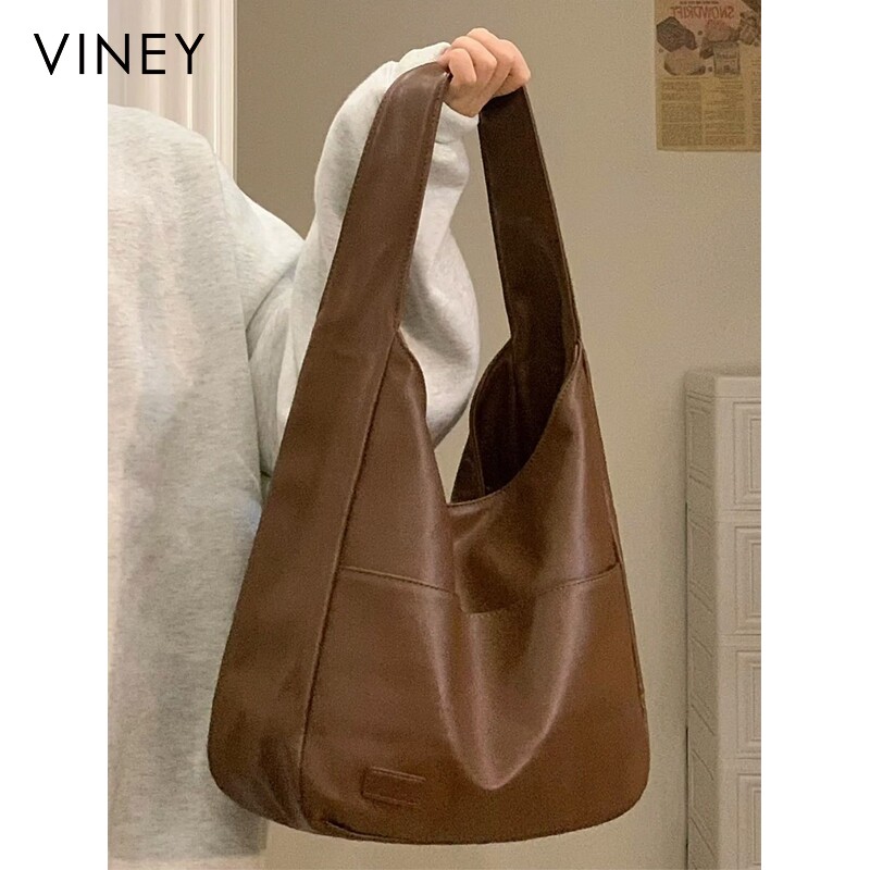 Viney水桶包包女士2025新款女包托特包大容量通勤大学生上课单肩
