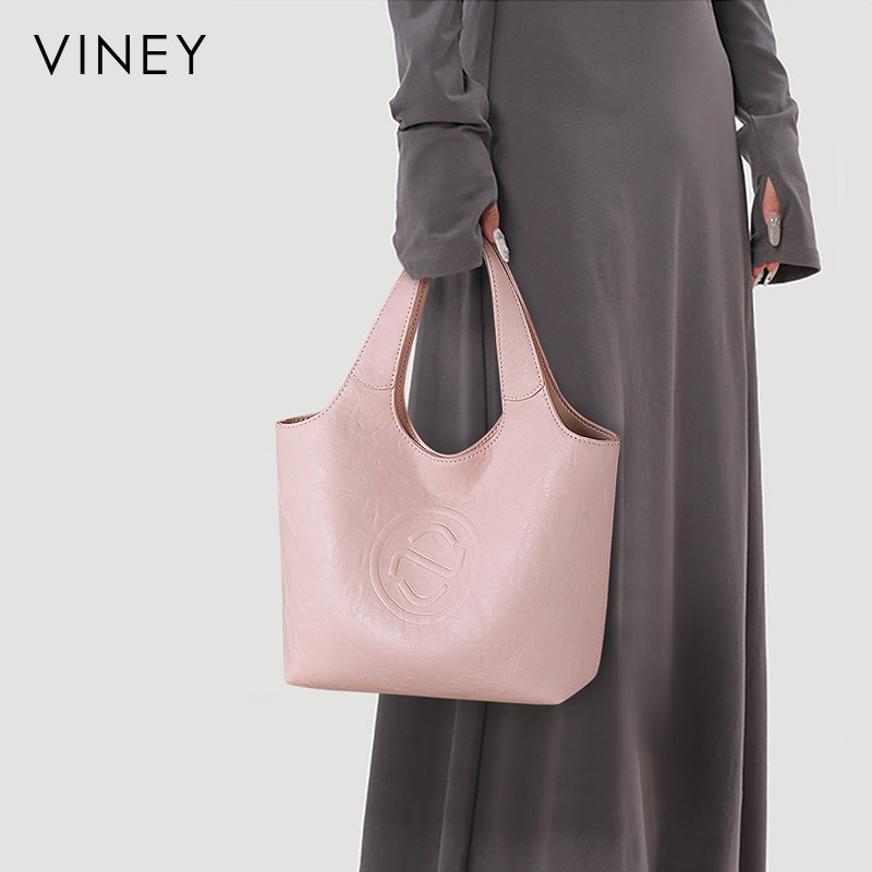 Viney托特包包女款2026新款女包夏季真皮菜篮子手提包单肩斜挎包