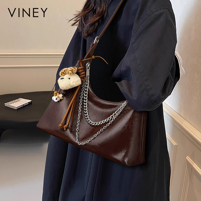 Viney单肩腋下包2026新款女包春夏真皮轻奢小众高级感通勤斜挎包