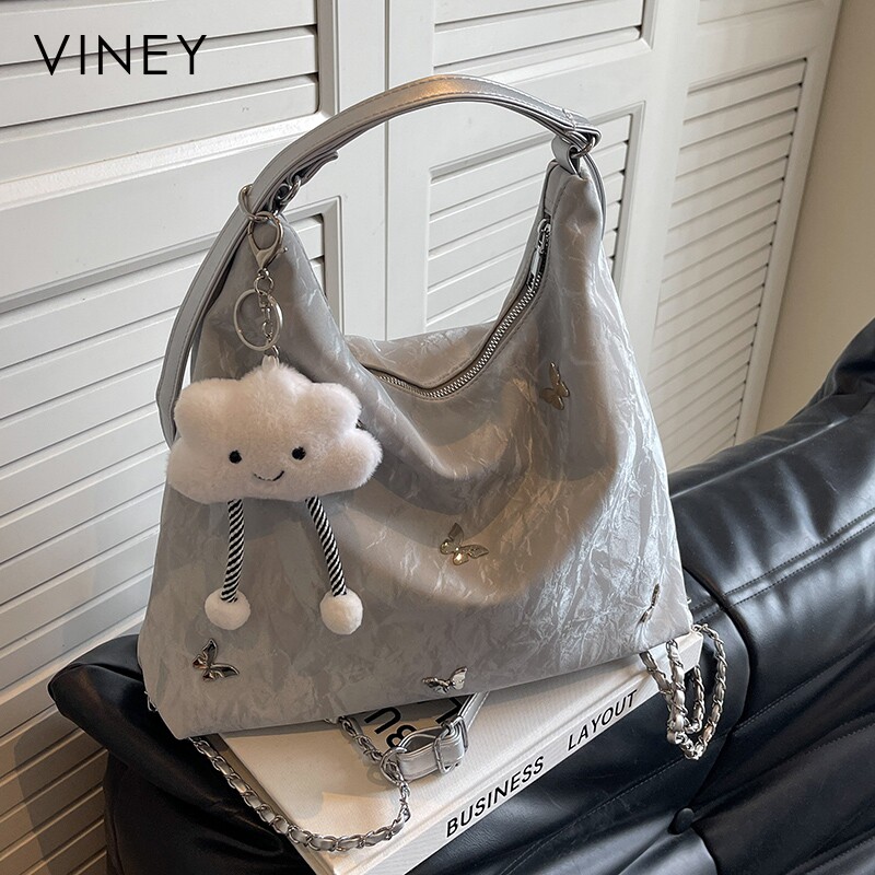 Viney托特包包女2025新款夏天斜挎单肩高级感女包大容量双肩背包