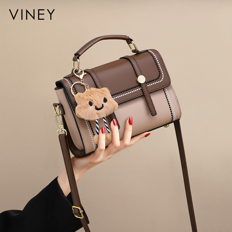 Viney包包2026新款春夏斜挎女包剑桥包高级感通勤手提单肩小方包