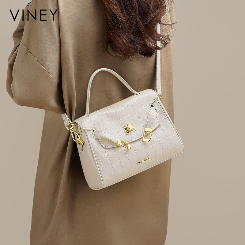 Viney包包女款2026新款女包夏季真皮单肩斜挎包凯丽包通勤手提包