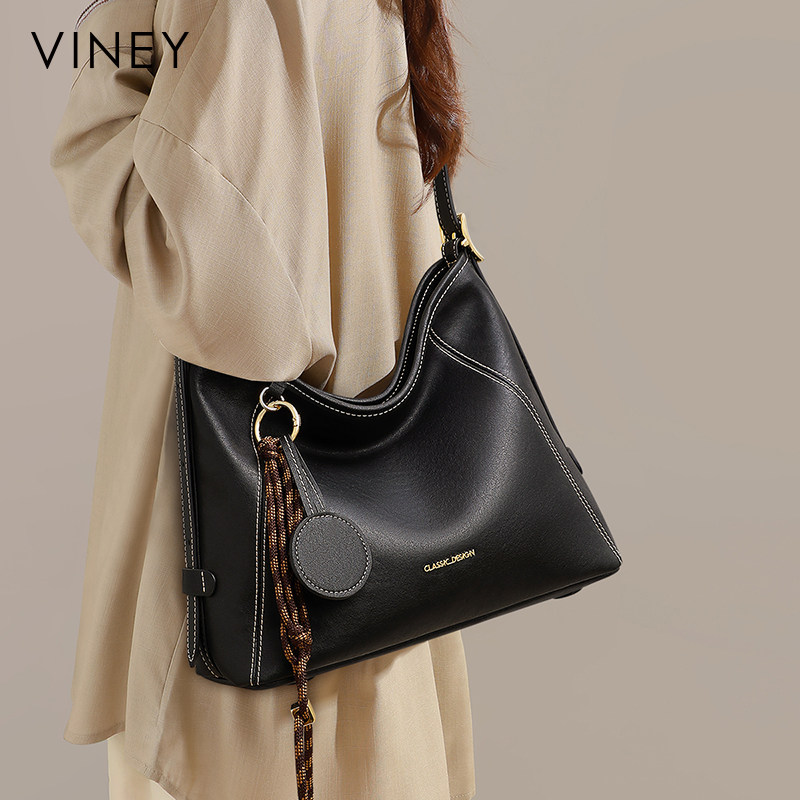 Viney包包女式2025新款女包秋冬真皮单肩斜挎包通勤托特包hobo包,箱包皮具/热销女包/男包,通用款女包,淘宝优惠券,粉丝福利购,淘宝优惠卷
