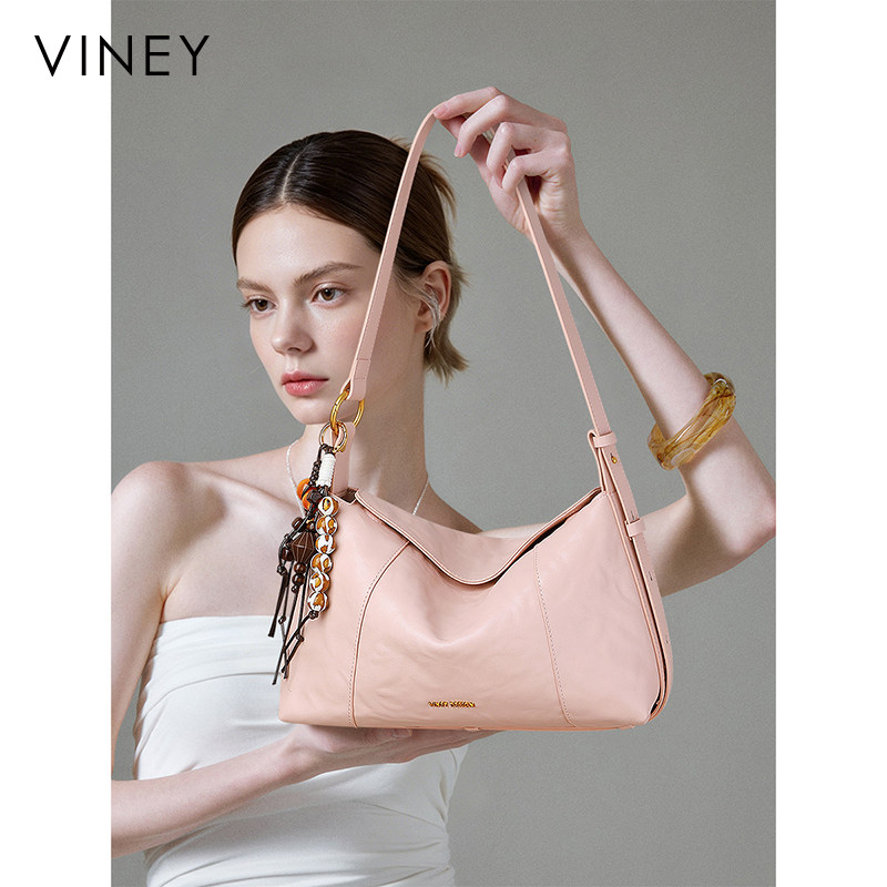 Viney薇妮漫行包包女款2026新款女包真皮腋下包大容量单肩斜挎包