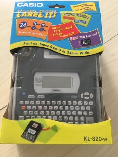 原装卡西欧KL-820热转印英文标签机端子标识标签打印机英文标签机