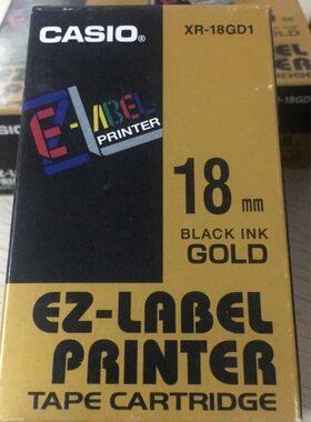 特价清货卡西欧原装色带KL-8800/kl-170/120标签XR-18GD1金底黑字